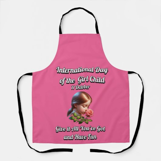女国際的の日。おもしろい エプロン (正面)