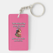 女国際的の日。おもしろい キーホルダー (裏面)