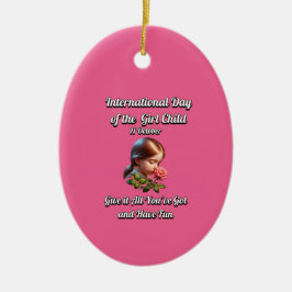 女国際的の日。おもしろい セラミックオーナメント