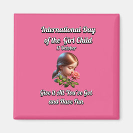 女国際的の日。おもしろい マグネット