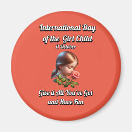 女国際的の日。おもしろい マグネット