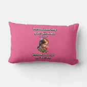 女国際的の日。おもしろい ランバークッション (裏面)