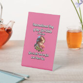 女国際的の日。おもしろい 台座サイン (インサイチュ)