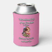 女国際的の日。おもしろい 缶クーラー (缶裏面)