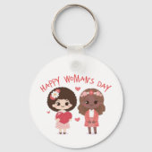 女国際的の日 キーホルダー (正面)