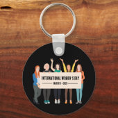 女国際的の日 キーホルダー (正面)