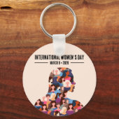 女国際的の日 キーホルダー (正面)