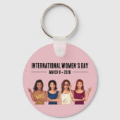 女国際的の日 キーホルダー (正面)