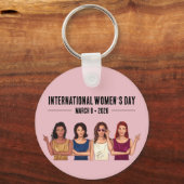 女国際的の日 キーホルダー (正面)