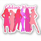 女国際的の日 シール (正面)