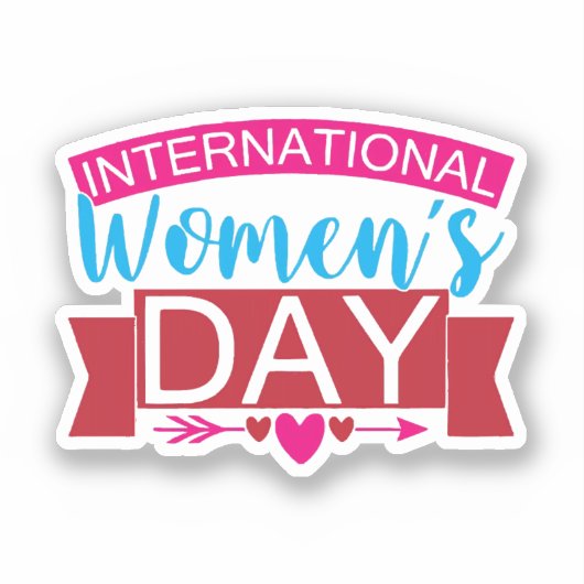 女国際的の日 シール (正面)