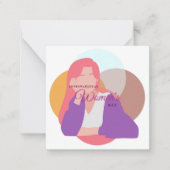 女国際的の日 ノートカード (正面)