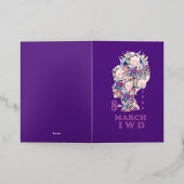 女国際的の日：フェミニニ祝 箔グリーティングカード (外側レイダウン)