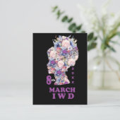 女国際的の日：フェミ祝リング ポストカード (スタンド正面)