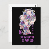 女国際的の日：フェミ祝リング ポストカード (正面/裏面)