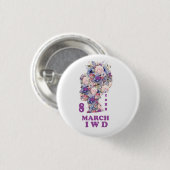 女国際的の日：フェミ祝リング 缶バッジ (正面&裏面)