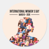 女国際的の日 ラウンドシール (正面)