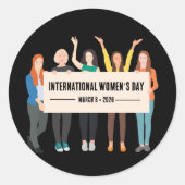 女国際的の日 ラウンドシール (正面)