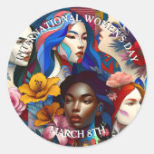女国際的の日 ラウンドシール (正面)