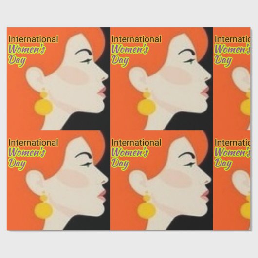 女国際的の日 ラッピングペーパー (フラット)