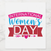 女国際的の日 ワインラベル (シングルラベル)