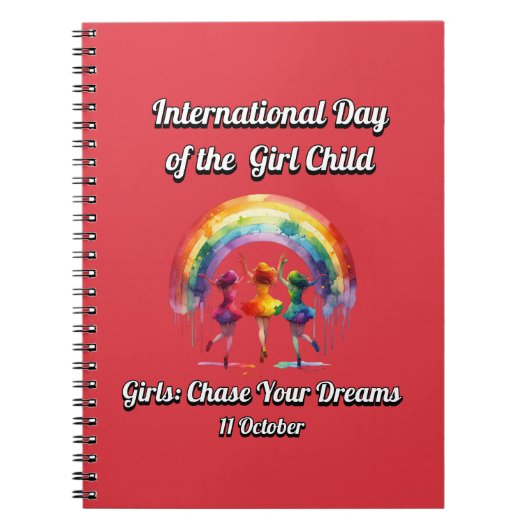 女国際的の日。夢を追え。 ノートブック (正面)