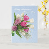 女国際的の日 – 春の花 カード (黄色い花)