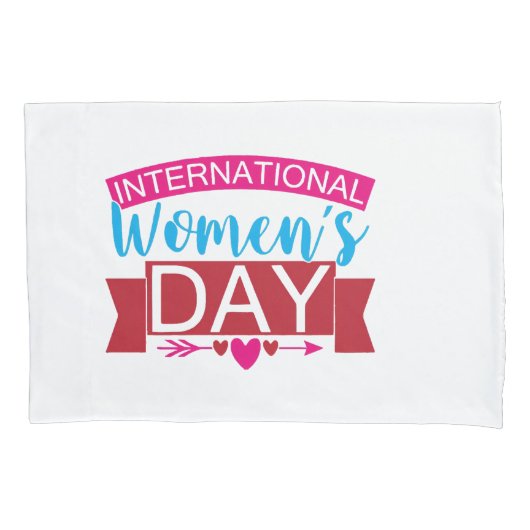 女国際的の日 枕カバー (正面)
