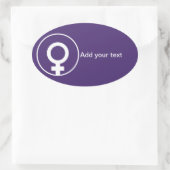 女国際的の日 楕円形シール (バッグ)