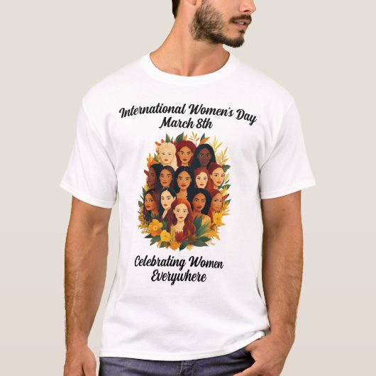 女国際的の日 – 祝女 Tシャツ (正面)