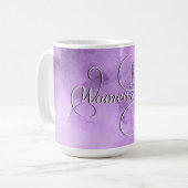 女国際的の日 – 紫の水色 コーヒーマグカップ (正面左)