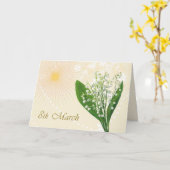 女国際的の日、谷の流れのリリー カード (黄色い花)