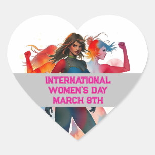 女国際的の日 – 3月8日ハート ハートシール