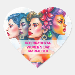 女国際的の日 – 3月8日ハート ハートシール