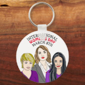 女国際的の日 – 3月8日 キーホルダー (正面)