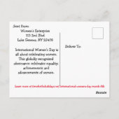女国際的の日 – 3月8日 ポストカード (裏面)