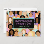 女国際的の日 – 3月8日 ポストカード (正面/裏面)