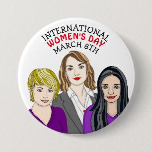 女国際的の日 – 3月8日 缶バッジ