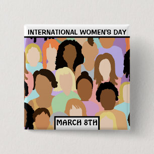 女国際的の日 – 3月8日 缶バッジ