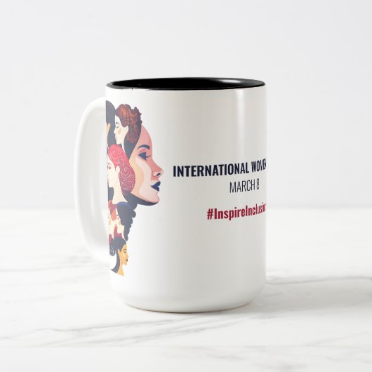女国際的の日 | IWD 3月8日 ツートーンマグカップ (正面左)