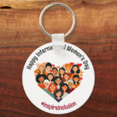 女国際的の日 | IWD 3月8日 |ハート キーホルダー (裏面)