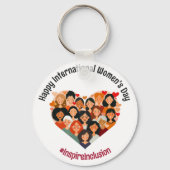 女国際的の日 | IWD 3月8日 |ハート キーホルダー (裏面)