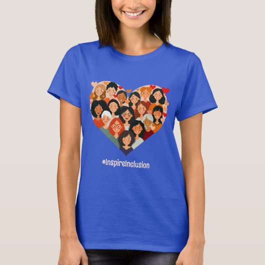 女国際的の日 | IWD 3月8日 |ハート Tシャツ (正面)