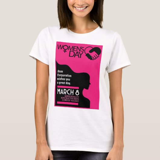 女国際的の日 Tシャツ (正面)
