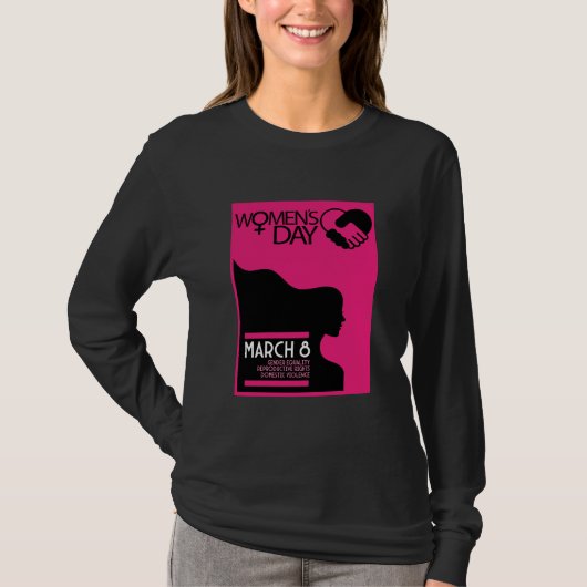 女国際的の日 Tシャツ (正面)