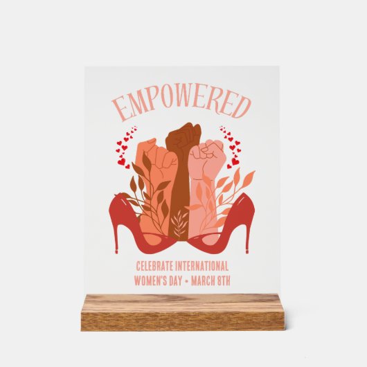 女国際的の日BRIGHTFSTS STILETTO アクリルサイン (正面)