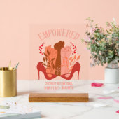 女国際的の日BRIGHTFSTS STILETTO アクリルサイン (ウェディング)