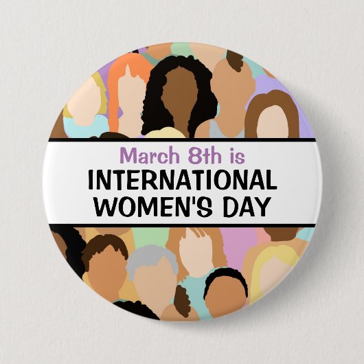 女国際的性の日 – 3月8日  缶バッジ (正面)