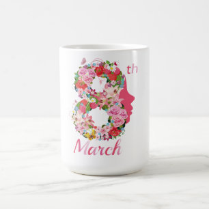 女国際的性の日happy women's day 8 2024 コーヒーマグカップ
