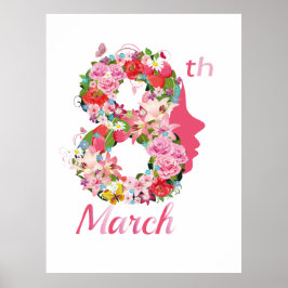 女国際的性の日happy women's day 8 2024 ポスター